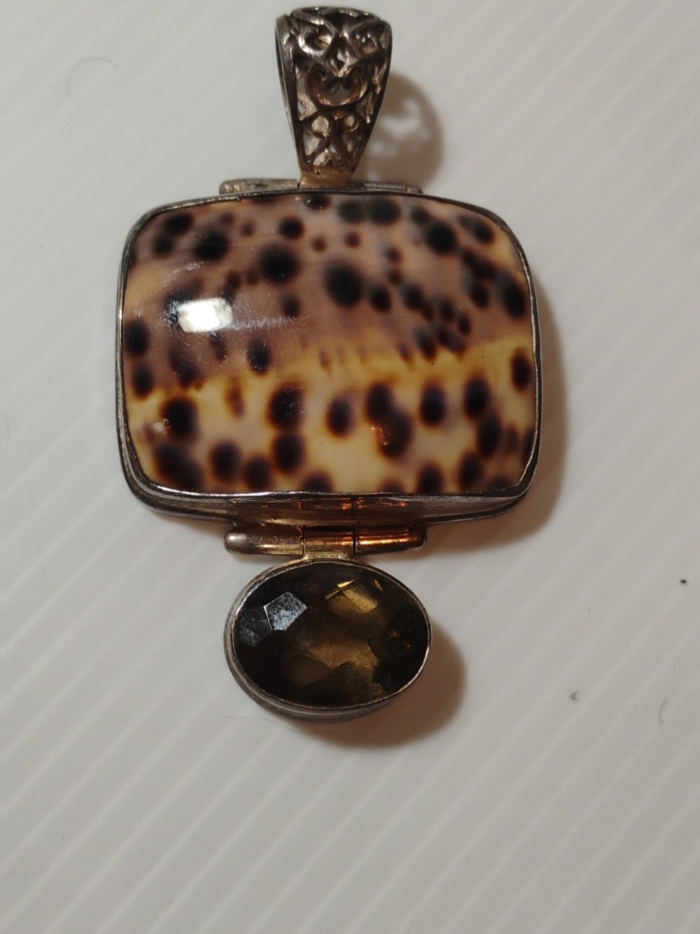 Large Southwestern Sterling 24 Grams Natural Dalmation Jaspar & Smokey Quartz - Picture 5 of 7